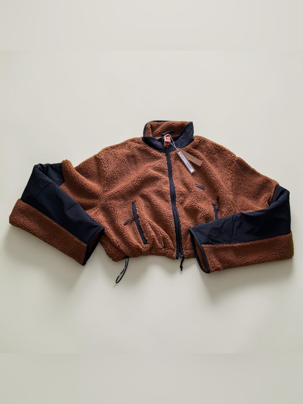 🧸✨🍂NWT SKIMS Teddy Funnel Neck Cropped Jacket | Chai | M | NWT | 🧸✨🍂